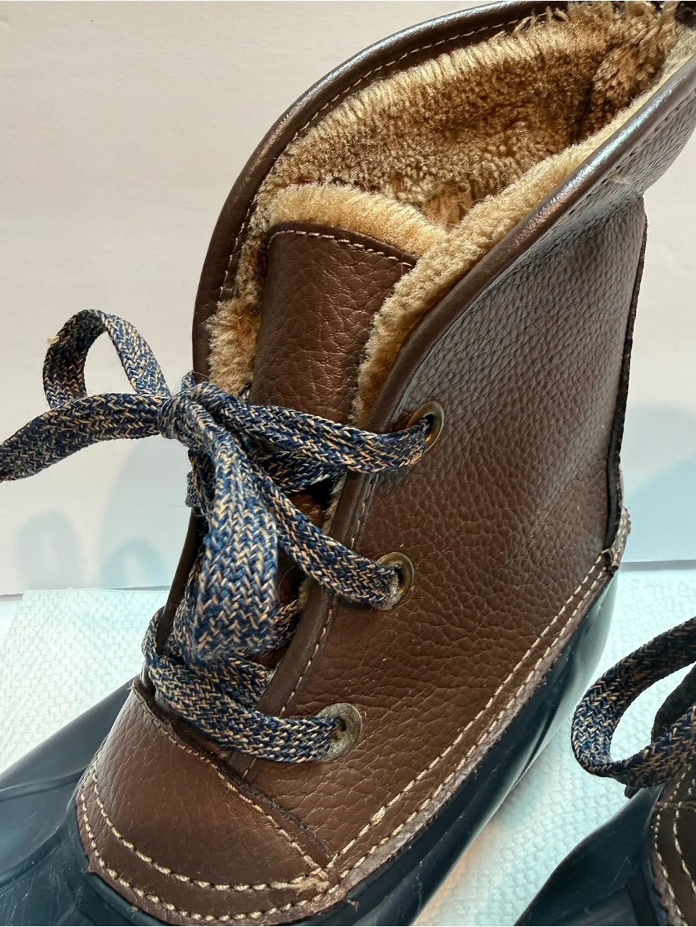 Sporto Duck Boots, Fur Lined Womans Size 8